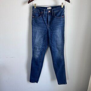 MADEWELL TALL 10" High-Rise Skinny Jeans in Danny Wash Size 28T
